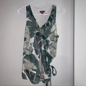 Vince Camuto Jungle Print Wrap Top